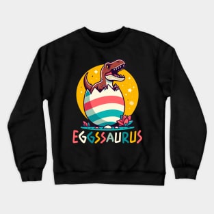 dinosaur egg, funny dinosaur easter tee, dinosaur easter egg boys easter Crewneck Sweatshirt